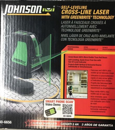 Johnson 40-6656 cross line laser, int, green, 200 ft. for sale