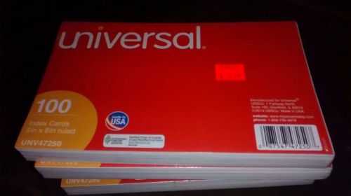 UNIVERSAL INDEX CARDS 5X8 INCHRULED 100 QTY