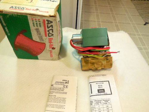 Asco 1/2&#034; 8210G094HW 8210G94HW 100 psi hot water valve, 120vac, C215