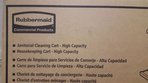 New rubbermaid high capacity executive janatorial housekeeping cart 1861429 for sale