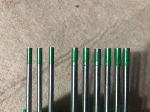 9pc TIG Welding Pure Tungsten Electrodes  6pc 1/8” x 7”&amp; 3pc 3/32 x 7&#034; Green WP