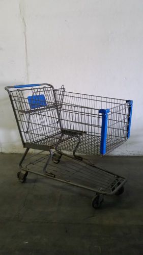 Gray Metal Shopping Carts Medium LOT Used Discount Grocery Thrift Store Fixture
