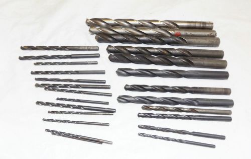 Lot of 26 Machinist Twist Drill Bits Cleveland Craftsman Steyer Polara +