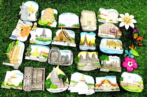 Tourist Around world Fridge Magnet Souvenir Ceramic Gifts Zone South Asia US