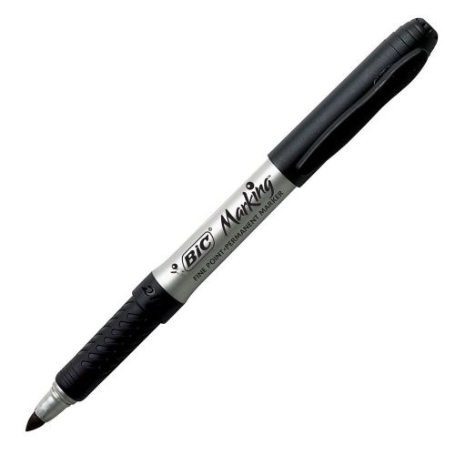 Bic marking permanent marker fine point black 12-count for sale