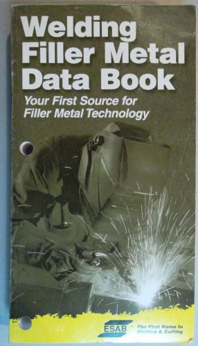 Welding filler metal data book esab fillet butt joints aws specifications for sale