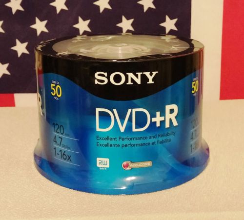 SONY DVD+R PACK OF 50 BLANK DISKS (SEALED)