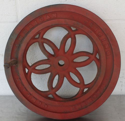 Antique Berkel&#039;s 1901 American Slicing Machine Co Model  Meat Slicer Flywheel #2