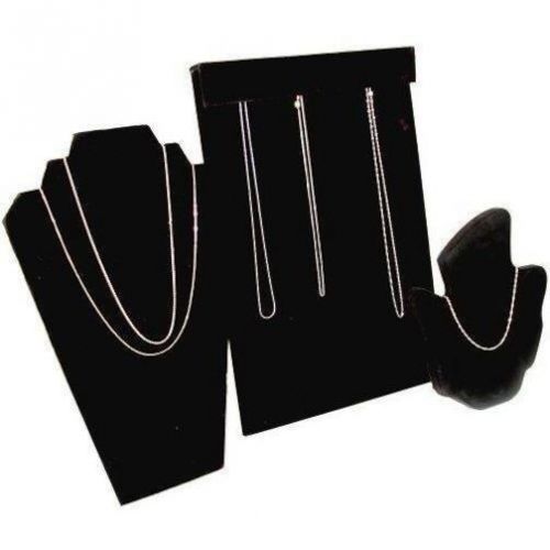 3 Black Necklace Display Easels
