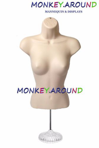 1 female mannequin flesh body form +1 hook 1 stand display women shirt dress for sale