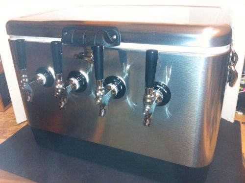 Draft keg beer stainless steel jockey box cooler with quadruple 50ft coils new for sale