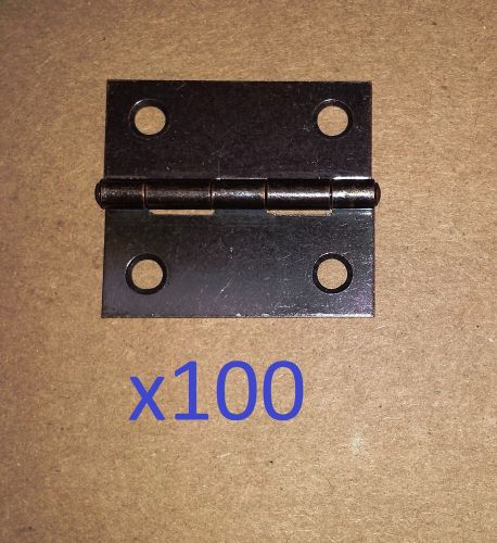 100 pc lot-statuary bronze butt hinge 1.5 x 1.5 hole cabinet/door/boat/furniture for sale