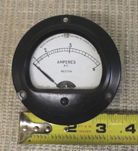 Vintage Weston Amperes Meter Gauge Hot Rod Rat Rod Steampunk Industrial