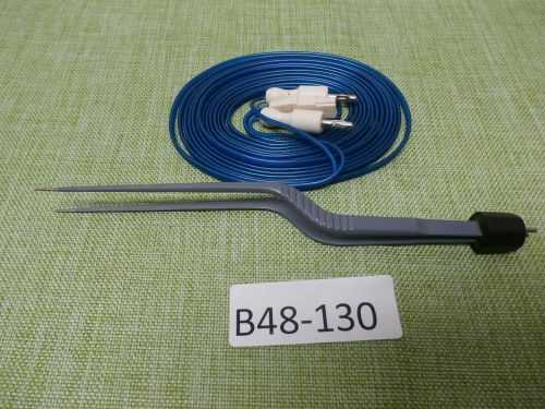 Valleylab e4128 bayonet bipolar forceps 8&#034; &amp; bipolar cable electrosurgical for sale