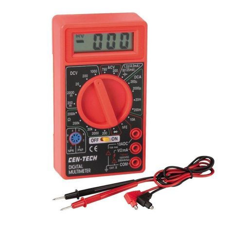 Red 7 FUNCTION DIGITAL MULTIMETER ELECTRICAL TESTER ELECTRONICS TOOL