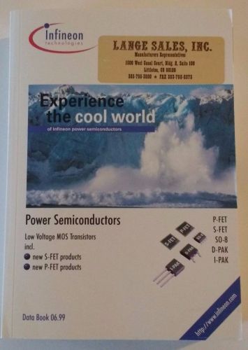 Infineon Technologies Power Semiconductors Data Book 1999 Paperback