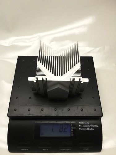Unique Aluminum Heatsink,  aprox. 4 1/8&#034;H X 4 1/2&#034;W X 3&#034;D about 1 LB. 8 Oz.