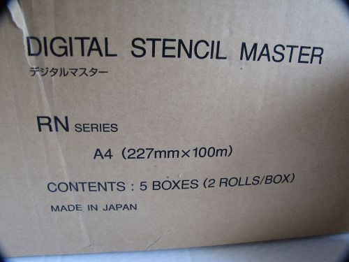 New Sealed 10 Rolls Digital Master Stencil - 227mm x 100m -RN SERIES A4 5 BOXES