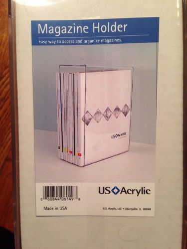 New US Acrylic Clear Magazine Holder/Box, Ships Free with Quantity Discounts!