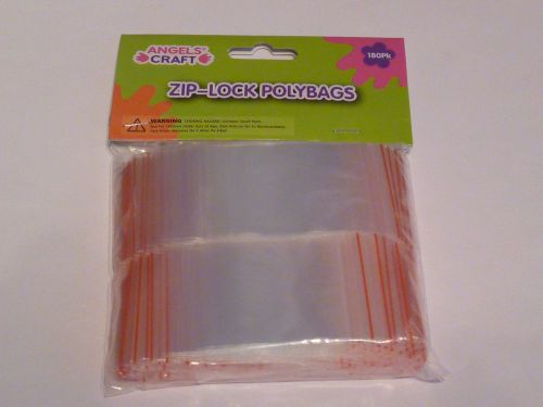 Organizer Zip-Lock Poly bags By Angel Craft~*~New &amp; Mint In Package 180  Baggies