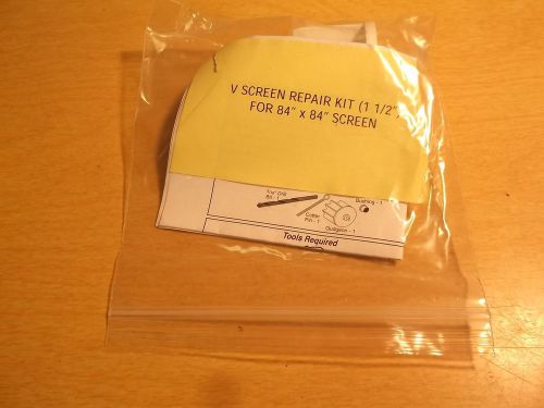 V Screen Repair Kit 1-1/2 for 84&#034; x 84&#034; Screen with Instructions *FREE SHIPPING*