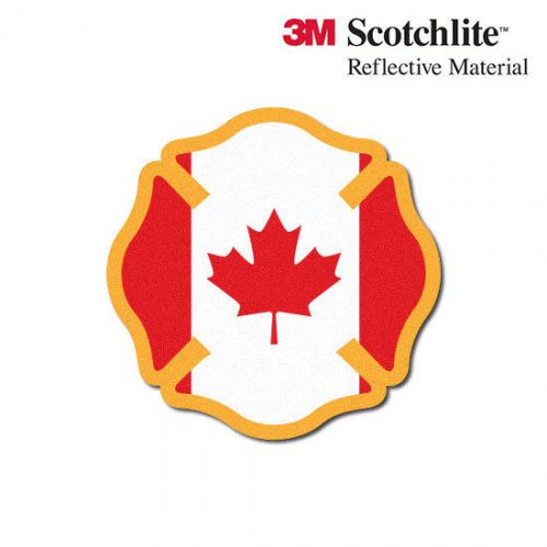 3M Reflective Fire Helmet Decal - Canada Flag Maltese