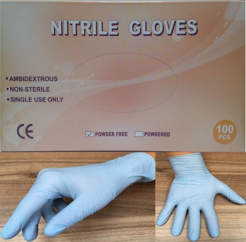 P&amp;P Nitrile Exam Gloves Medium Powder Free 10 boxes=1000gloves Designed in USA