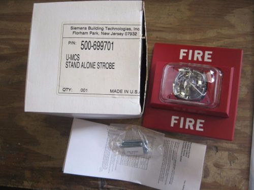 Siemens MCS Stand Alone Strobe 500-699701 Fire Safety Device NIB JS