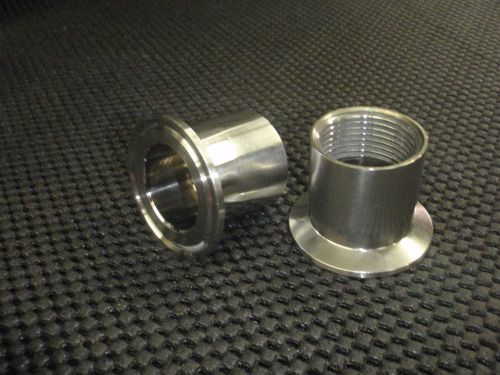 Stainless adapter 1 1/2&#034; tri clamp - 1/2&#034; npt female pipe converter #wh150-050f for sale