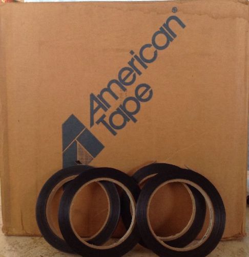 American tape 4 rolls 12mm x 55m 197 black bopp strapping, bundling tape new for sale