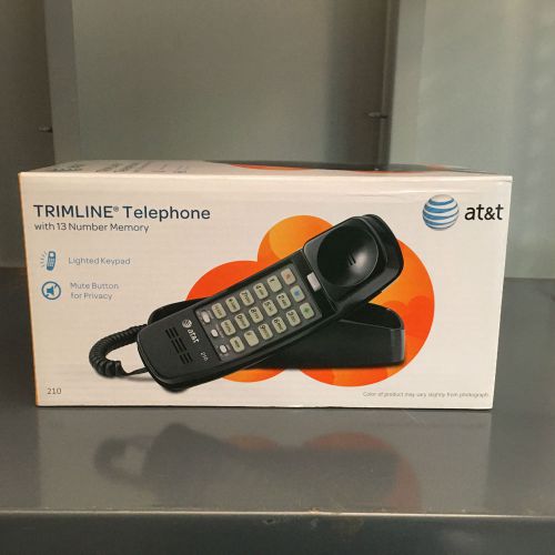 (LOT OF 10) AT&amp;T 210 Trimline Telephone, Black - ATT210B (NEW IN BOX!!)