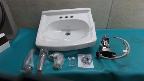Zurn Z5354.119.1.07.00.00 3 Holes Oval Bathroom China Sink Kit w/ Faucet