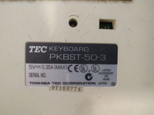 Toshiba TEC PKBST-50 POS Keyboard