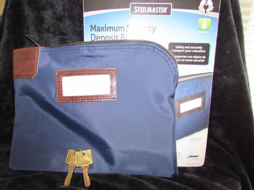 SteelMaster Maximum Security Band Deposit Bag.Two Keys. 233110808.Blue.