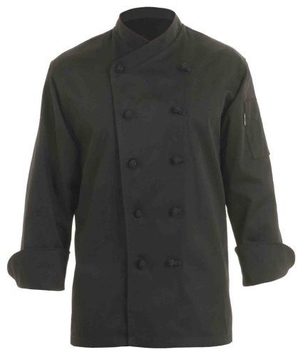 Chef Works COBL-BLK Montpellier Basic Chef Coat Black 2XL