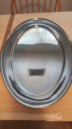 Serving Tray, Stainless Steel, Oval, Catering, Restaurant