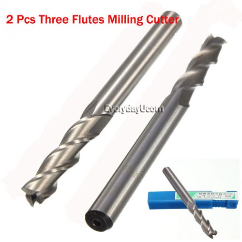 Extra Long 6mm 3 Flute HSS &amp; Aluminium End Mill Cutter CNC Bit Extended Bit #TC2