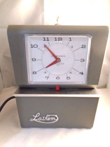 Vintage Lathem Time Clock Model 4001-5 Industrial Punch Card Recorder Work Job