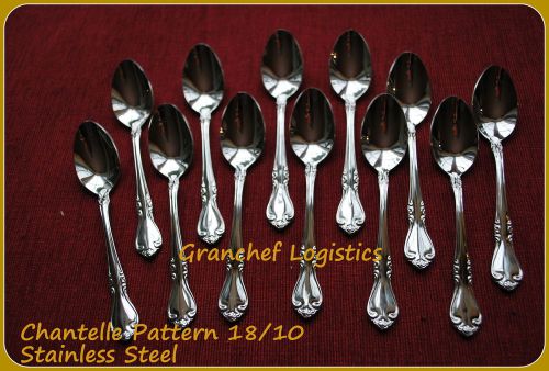 Demitasse Spoons ~ Chantelle Pattern ~ 12 pieces ~  18/10 SS ~ Beautiful ~  NIB