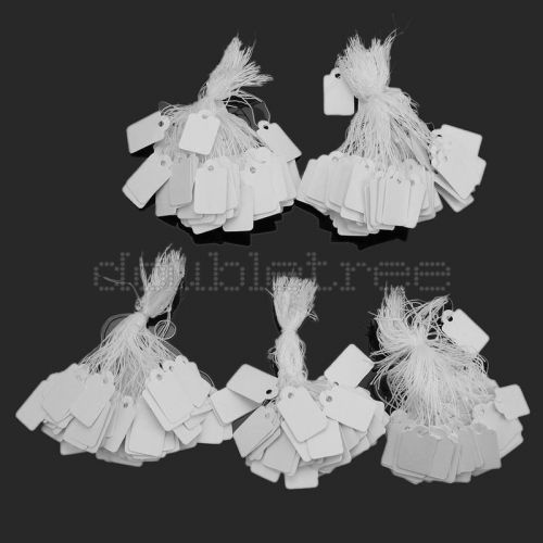 Touchstone 500pcs string label jewelry pricing paper price tags chain tag white for sale