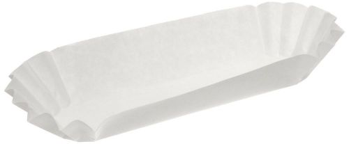 25 COUNT 6 inch Paper Fluted Hot Dog Tray- Medium Weight