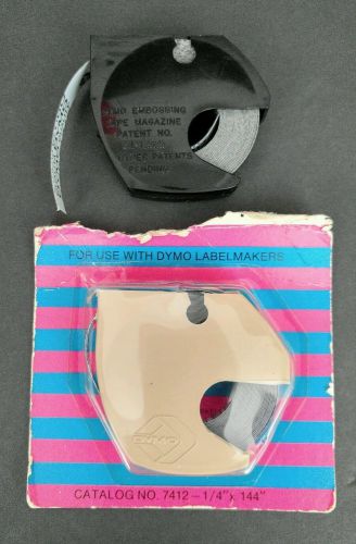 Vintage 1969 DYMO Label Maker Label Tape Lot Of 2 Black &amp; Blue