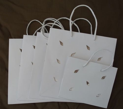 Pierre Herme Cardboard Paper Shopping Bag (27cm x 27cm x 10cm) x4 + Bonus Mini
