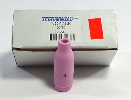 10 pack tig welding torch alumina ceramic cup nozzles 10n50 #4 for 17, 18 and 26 for sale