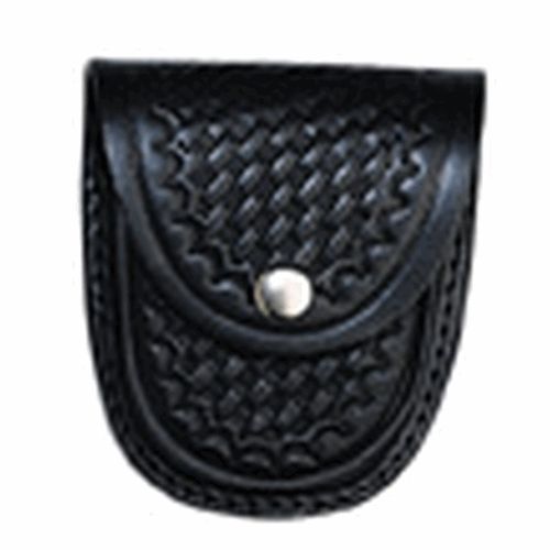 Boston leather 5514-2-b black high gloss xl round bottom cuff case w/ brass snap for sale