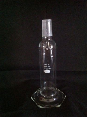 Pyrex 250ml vacuum flask cylinder (29/42 ground glass top) for sale