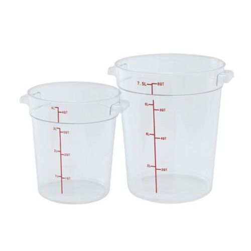 Winco PTRC-22, 22-Quart Polypropylene Round Storage Container, Translucent
