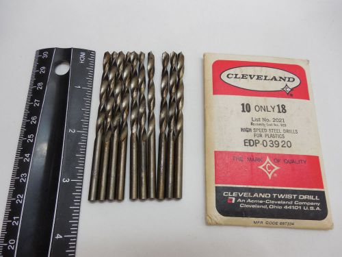 No. 18 Drill bits slow spiral pack of 10 HSS for plastic &amp; brass EDP03920