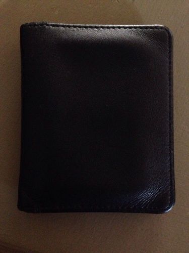 Police Bi-fold Black Leather Wallet