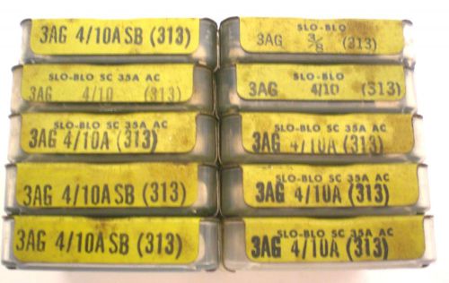 50 3AG-SB (MDL) Fuses Time Delay 4/10 Amps 250V, Littelfuse, Lot 61, Made in USA
